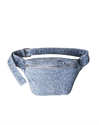 Lala Berlin - Becca Printed Denim Belt Taske - Washed Blue Leo